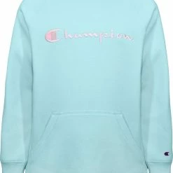 Coupon 💯 Champion 👧 Girls' Solid Raglan Fleece Hoodie For 👧 Girls' Ice Fall Heather 😍