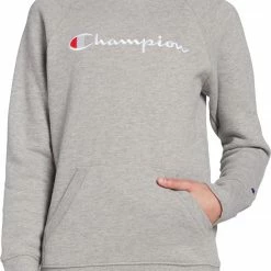 Wholesale 😀 Champion 👧 Girls' Solid Raglan Fleece Hoodie For 👧 Girls' Oxford Heather 👏