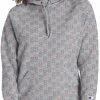 Promo ❤️ Champion 👩 Women's Powerblend Fleece Print Hoodie For 👩 Women Grey Aop ❤️