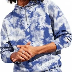 Buy 🤩 Champion Men's Crush Dye Fleece Hoodie For Men Crush Dye Oxford Grey 😉