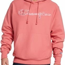 Best reviews of 🌟 Champion Men's Reverse Weave Pullover Hoodie For Men Pink ❤️