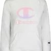 Budget 💯 Champion 👧 Girls' Ombre Script French Terry Hoodie For 👧 Girls' White 🔔