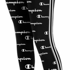 Outlet 👍 Champion 👩 Women's Printed High Rise Tights For 👩 Women Black Print ⭐