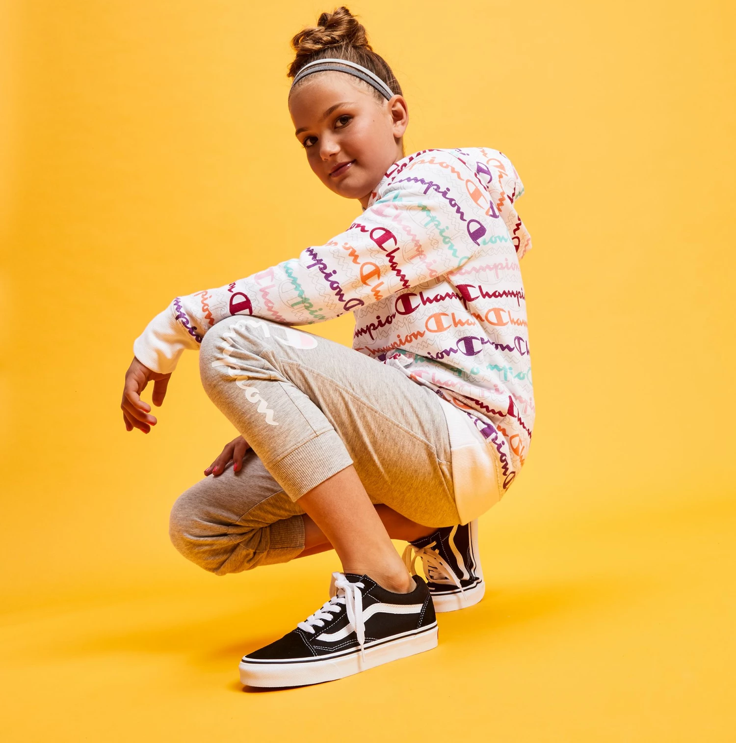 Discount ๐ Champion ๐ง Girls' Allover Print Raglan Fleece Hoodie For ๐ง Girls' White ๐ 4 Discount ๐ Champion ๐ง Girls' Allover Print Raglan Fleece Hoodie For ๐ง Girls' White ๐ - Image 2