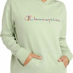 Wholesale 😉 Champion 👩 Women's Middleweight Brush Stroke Script Logo T-Shirt Hoodie For 👩 Women Urban Lilac 🌟