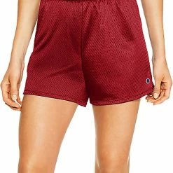 Discount 🎉 Champion 👩 Women's Mesh Shorts For 👩 Women Red 🎉