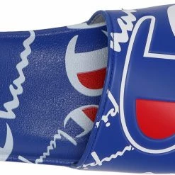 New 🥰 Champion Men's IPO Warped Slides For Men Blue 🧨 -Cheap Champion Store unnamed file 262
