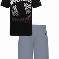 Best Sale ✔️ Champion Boys' Checker Fade T-Shirt For Boys' White/navy 🌟