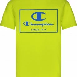 Hot Sale 💯 Champion Boys' Boxed Graphic T-Shirt For Boys' Sweet Green 😉