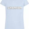 Best Sale ⌛ Champion 👧 Girls' Shadow Logo T-Shirt For 👧 Girls' Collage Blue 👍