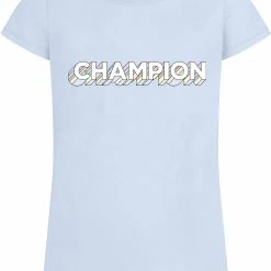 Best Sale ⌛ Champion 👧 Girls' Shadow Logo T-Shirt For 👧 Girls' Collage Blue 👍