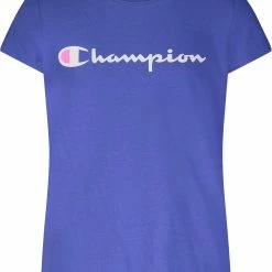 Flash Sale 🔔 Champion 👧 Girls' Solid Graphic T-Shirt For 👧 Girls' Oxford Heather 😉