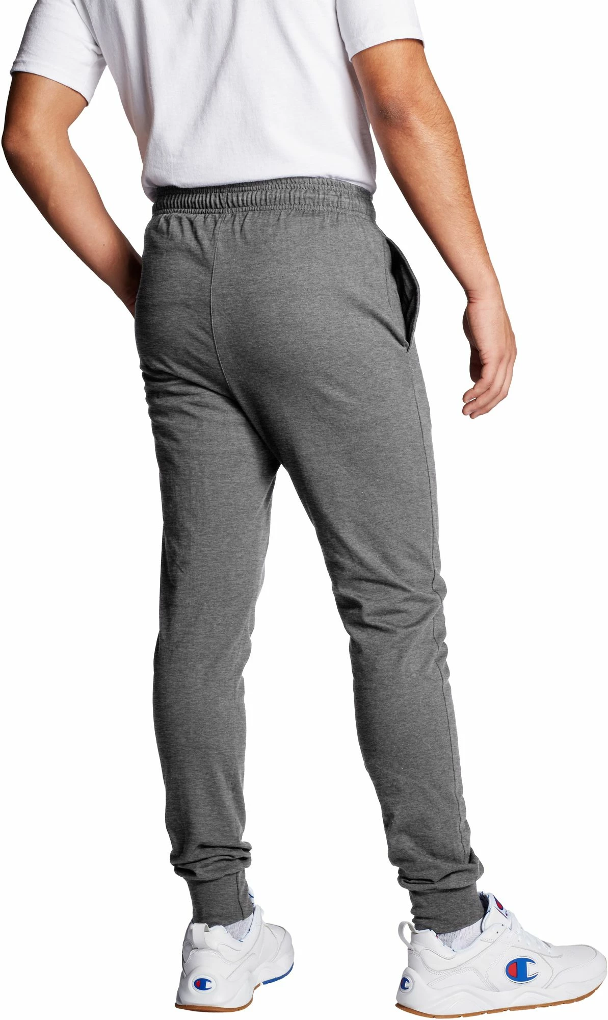 Hot Sale ⭐ Champion Men's Jersey Joggers For Men Granite Heather 😉 4 Hot Sale ⭐ Champion Men's Jersey Joggers For Men Granite Heather 😉 - Image 2