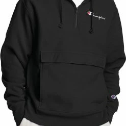 Cheap 👍 Champion Men's Reverse Weave Anorak For Men Black 🎁
