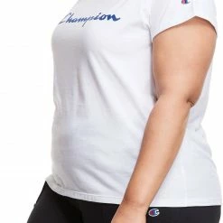 Flash Sale 🔥 Champion 👩 Women's Classic Graphic T-Shirt For 👩 Women White 😉 -Cheap Champion Store unnamed file 334