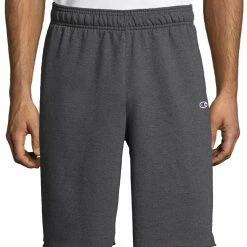 Budget 👏 Champion Men's Powerblend Fleece Shorts For Men Oxford Gray 😉