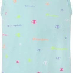 Promo ✔️ Champion 👧 Girls' Collegiate Print Tank Top For 👧 Girls' Blue Mist 🤩