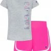 Best Pirce 🧨 Champion 👧 Girls' Wordmark T-Shirt And Shorts Set For 👧 Girls' Oxford/knockout Pink 😉 -Cheap Champion Store unnamed file 439
