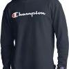 Top 10 ✨ Champion Men's Waffle Long Sleeve 👚 Shirt For Men Navy 😀 -Cheap Champion Store unnamed file 443