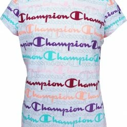 Cheapest 🌟 Champion 👧 Girls' Layered Print Script T-Shirt For 👧 Girls' White ❤️