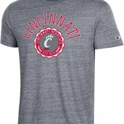 Brand new 🧨 Champion Men's Cincinnati Bearcats Grey Triblend T-Shirt For Men 🛒