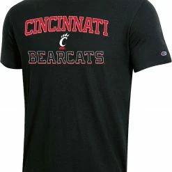 Top 10 ❤️ Champion Men's Cincinnati Bearcats Black Crew T-Shirt For Men ⭐