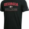 Flash Sale 🤩 Champion Men's Georgia Bulldogs Black Crew T-Shirt For Men 😉