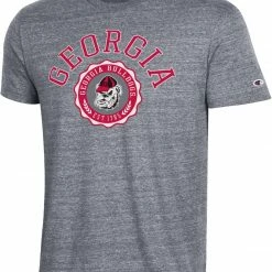 Buy 🧨 Champion Men's Georgia Bulldogs Grey Triblend T-Shirt For Men 🥰