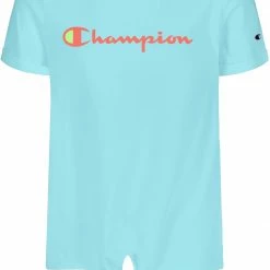 Best Sale 🤩 Champion 👧 Girls' Classic Script Tie Front T-Shirt For 👧 Girls' Land Ice/bubbly Pink 🌟