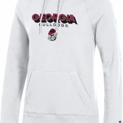 Deals 😍 Champion 👩 Women's Georgia Bulldogs White Pullover Hoodie For 👩 Women ❤️