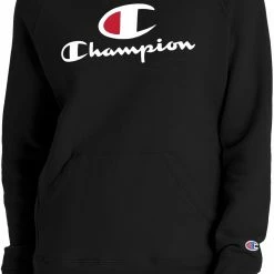 Promo 🛒 Champion 👩 Women's Powerblend Graphic Hoodie For 👩 Women Black ⌛