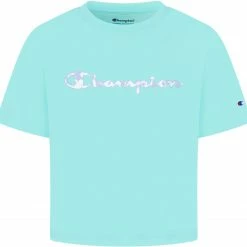 Buy 🎉 Champion 👧 Girls' Tie Dye Graphic Boxy T-Shirt For 👧 Girls' Aruba Blue 😍