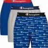 Wholesale ✔️ Champion Men's Cotton Stretch Boxers - 3 Pack For Men Blu Spt/ox G H/surf W Blu 🥰