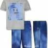 Flash Sale 👏 Champion Little Boys' Block Graphic T-Shirt And Shorts Set For 👧 Girls' Navy 😍 -Cheap Champion Store unnamed file 552