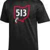 Top 10 ✔️ Champion Men's Cincinnati Bearcats 513 Area Code T-Shirt For Men 🎉