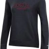 Promo 🔥 Champion 👩 Women's Cincinnati Bearcats Black Pullover Crew Sweatshirt For 👩 Women ✨