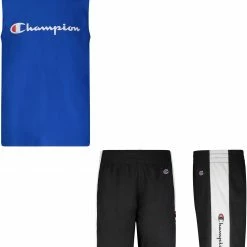 Discount 🎉 Champion Little Boys' Muscle Tank Top And Shorts Set For Boys' Scarlet 🛒