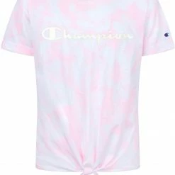 Top 10 😉 Champion 👧 Girls' Printed Tie Dye Tie Front T-Shirt For 👧 Girls' Sunbeam Glow 👍