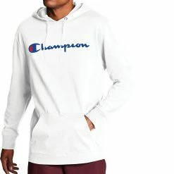 Promo 😍 Champion Men's Athletics Middleweight Hoodie For Men White 🧨