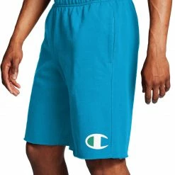 Cheap 😀 Champion Men's Powerblend Big C Logo Fleece Shorts For Men Deep Blue Water 😀 -Cheap Champion Store unnamed file 603