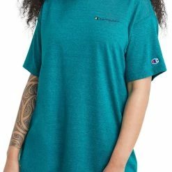 Best deal 😀 Champion 👩 Women's Powerbend Embroidered Script Logo Oversized T-Shirt For 👩 Women Urban Lilac 💯