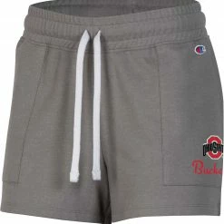 Buy 🌟 Champion 👩 Women's Ohio State Buckeyes Gray French Terry Shorts For 👩 Women 🎁