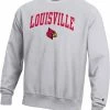 Wholesale ⭐ Champion Men's Louisville Cardinals Grey Reverse Weave Crew Sweatshirt For Men ❤️ -Cheap Champion Store unnamed file 632