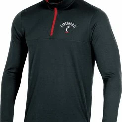 Promo ✔️ Champion Men's Cincinnati Bearcats Black Quarter-Zip Pullover 👚 Shirt For Men ✔️