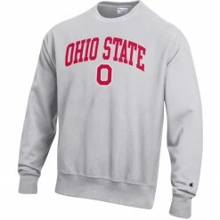 Cheap 👏 Champion Men's Ohio State Buckeyes Reverse Weave Crew Sweatshirt For Men 🧨