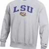 Cheap ⭐ Champion Men's LSU Tigers Grey Reverse Weave Crew Sweatshirt For Men 🔥 -Cheap Champion Store unnamed file 643