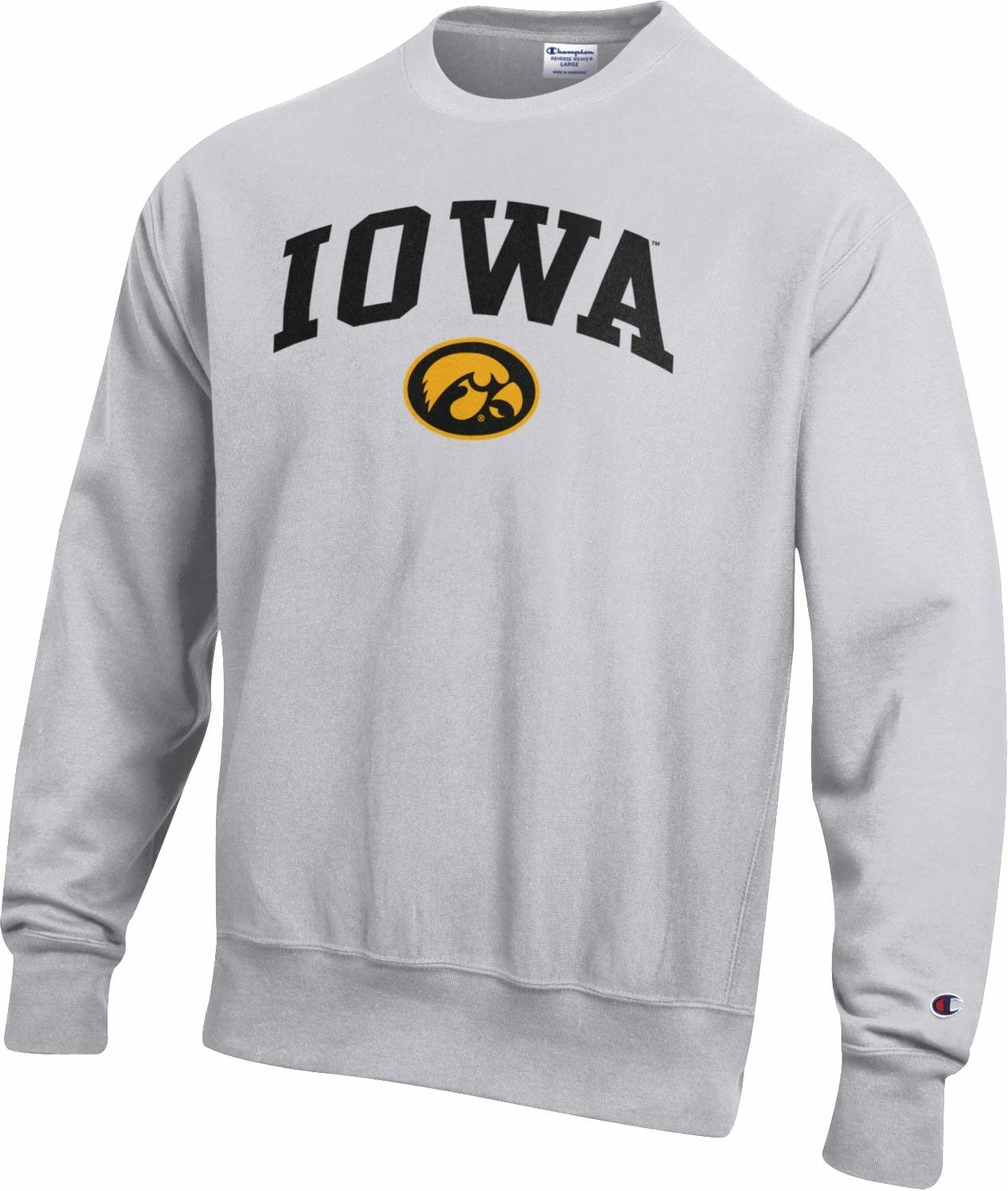 Buy 👍 Champion Men's Iowa Hawkeyes Grey Reverse Weave Crew Sweatshirt For Men 🎉 3 Buy 👍 Champion Men's Iowa Hawkeyes Grey Reverse Weave Crew Sweatshirt For Men 🎉