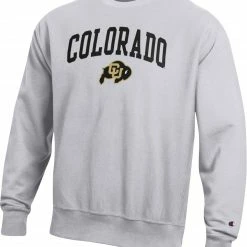 Best deal 👍 Champion Men's Colorado Buffaloes Grey Reverse Weave Crew Sweatshirt For Men 🎁