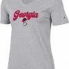 Cheap 😀 Champion 👩 Women's Georgia Bulldogs Grey University 2.0 V-Neck T-Shirt For 👩 Women 🤩 -Cheap Champion Store unnamed file 656