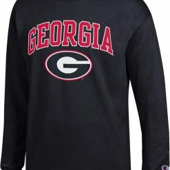 Best reviews of 🌟 Champion Men's Georgia Bulldogs Black Logo Long Sleeve T-Shirt For Men 😍
